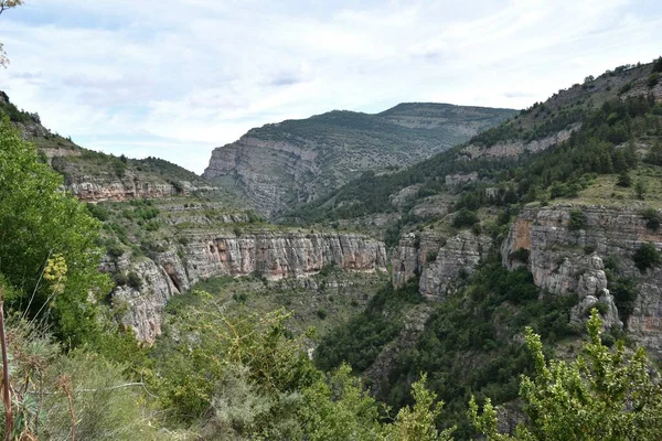 Vue Sur Canyon Leza Son Point Vue Ravin Rocheux Calcaire — Photo