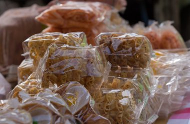 Plastick çanta Tapınağı fes yerel piyasada çeşitli Tay snack