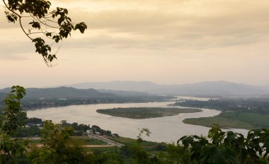Yaz günü akşam sırasında Nehri'nin havadan görünümü
