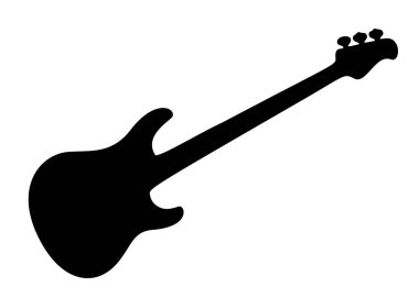 Gitar modern bir müzik enstrümanıdır. Vektörel resim.