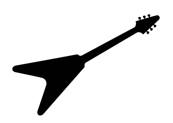 Gitar bir müzik enstrümanıdır. Vektörel resim.