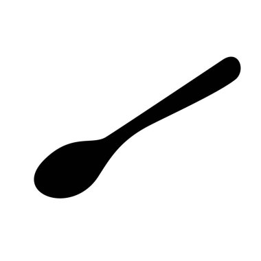 Masaya servis için kaşık. Vektör resmi.