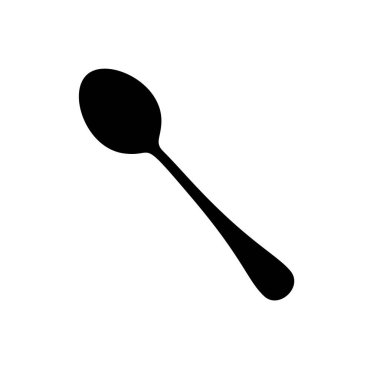 Masaya servis için kaşık. Vektör resmi.