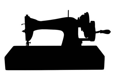 Dikiş makinesi. Vektör resmi. 