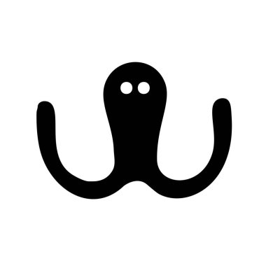 Elbise askısı. Kanca duvarı ve mobilyalar için. Oda, koridor ya da mutfak için uygun. Vektör resmi.