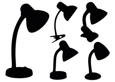 Sette bir çift masa lambası.