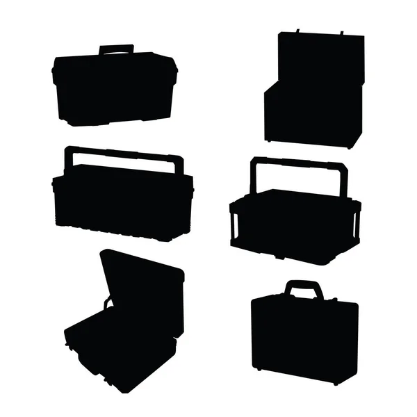 Koffer Und Schachteln Für Reparaturwerkzeuge Vektorbild — Stockvektor
