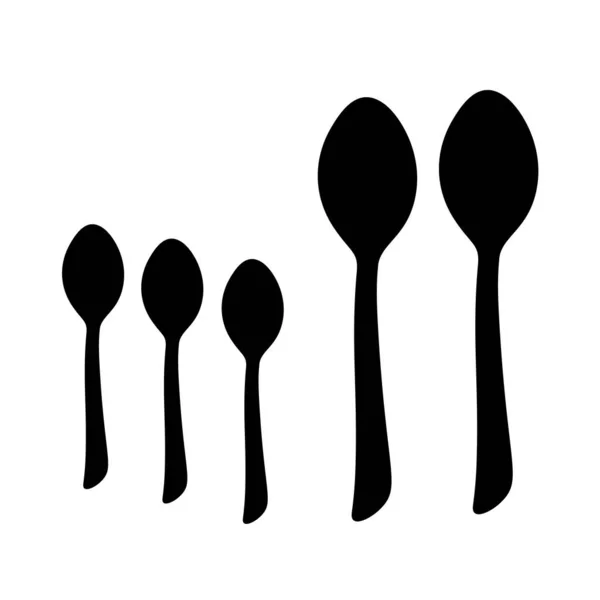 Spoon Serving Table Vector Image — Stock Vector