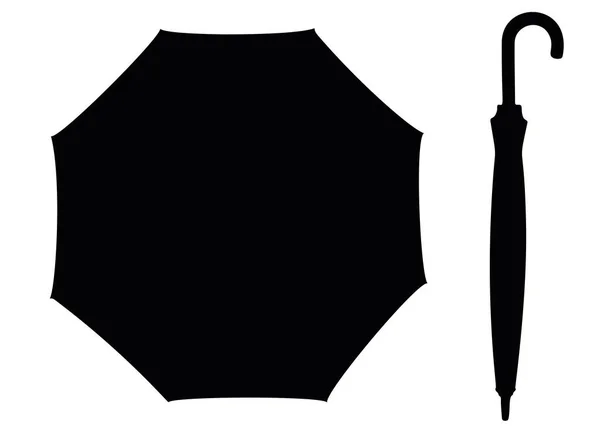 展開し 折り畳まれた形で傘 — ストックベクタ