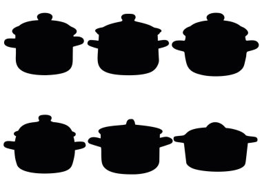 Plastik bardaklar dahil. Vektör resmi.