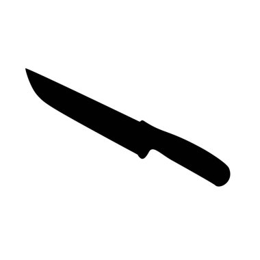 Keskin bir mutfak bıçağı, büyük bir bıçak. Vektör resmi.