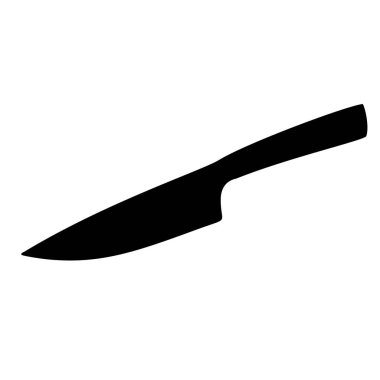 Mutfak ve ev bıçağı, avlanmak için de uygundur. Vektör resmi.