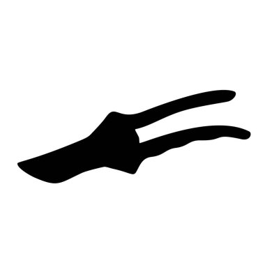 Dalları ve çalıları budamak için budama makası. Tarım için budama makası. Vektör resmi.