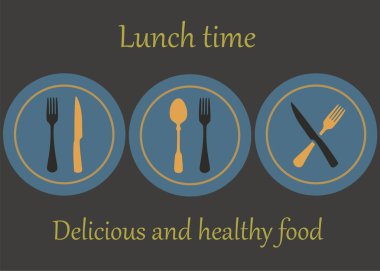 Koyu bir arka planda çatal, kaşık ve bıçakla plaka logosu..