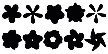 Dekoratif çiçekler sette.