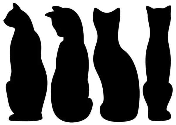 Raffinierte Katzen Set — Stockvektor