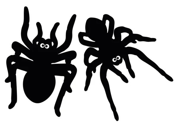 Funny Spiders Tarantulas Eyes — Stock Vector