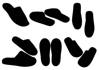 Evim yumuşak terlikler. Vektör resmi.