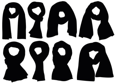 Farklı şekillerde eşarplar..