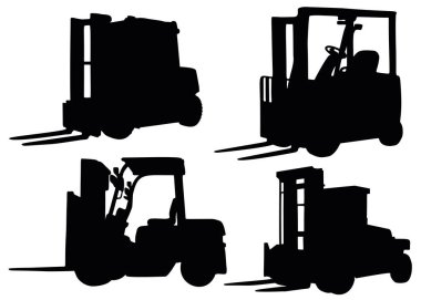 Forklift sette. Malların taşınması için taşıma.