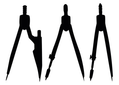 Okul pusulası sette. Çizim için konu.