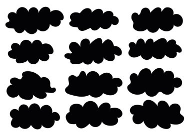 Çizgi film bulutları sette.