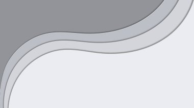 Soyut dalgalı gri-beyaz arka plan. Kağıt kesiği tarzında yapılmış..