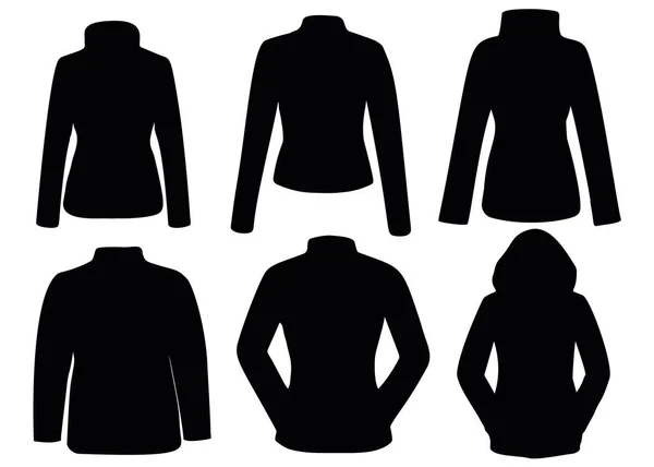 Женская Короткая Куртка Осень Зиму Комплекте — стоковый вектор