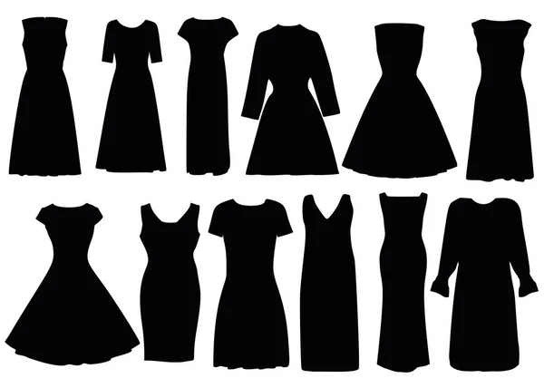 Women Dresses Set Vector Image — ストックベクタ