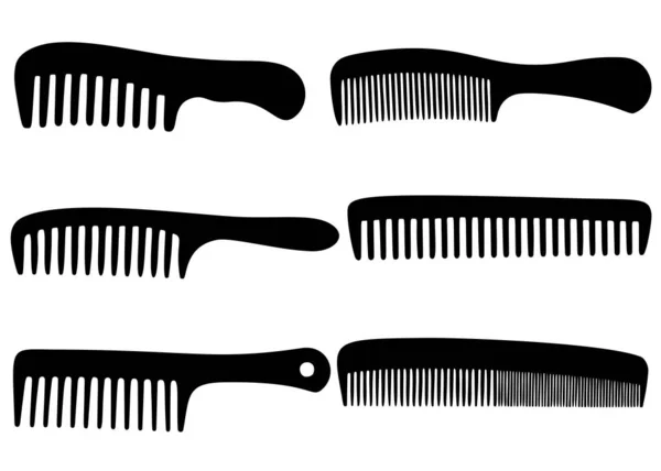Peignes Cheveux Dans Ensemble — Image vectorielle