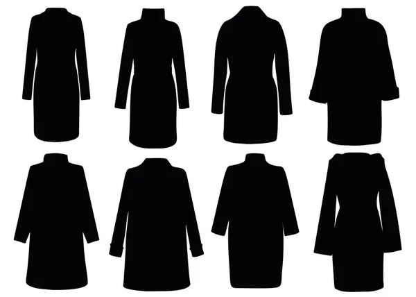 Manteau Femme Dans Décor Manteau Chaud Est Adapté Pour Automne — Image vectorielle