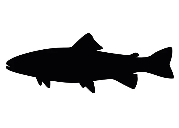 Fish Salmon Swims Vector Image — Stock Vector