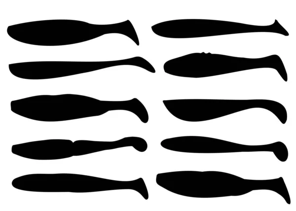 Appâts Silicone Souple Pour Pêche — Image vectorielle