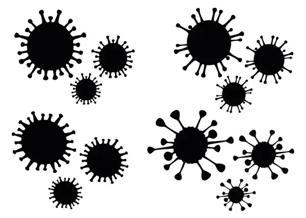 Coronavírus Set Imagem Vetorial — Vetor de Stock