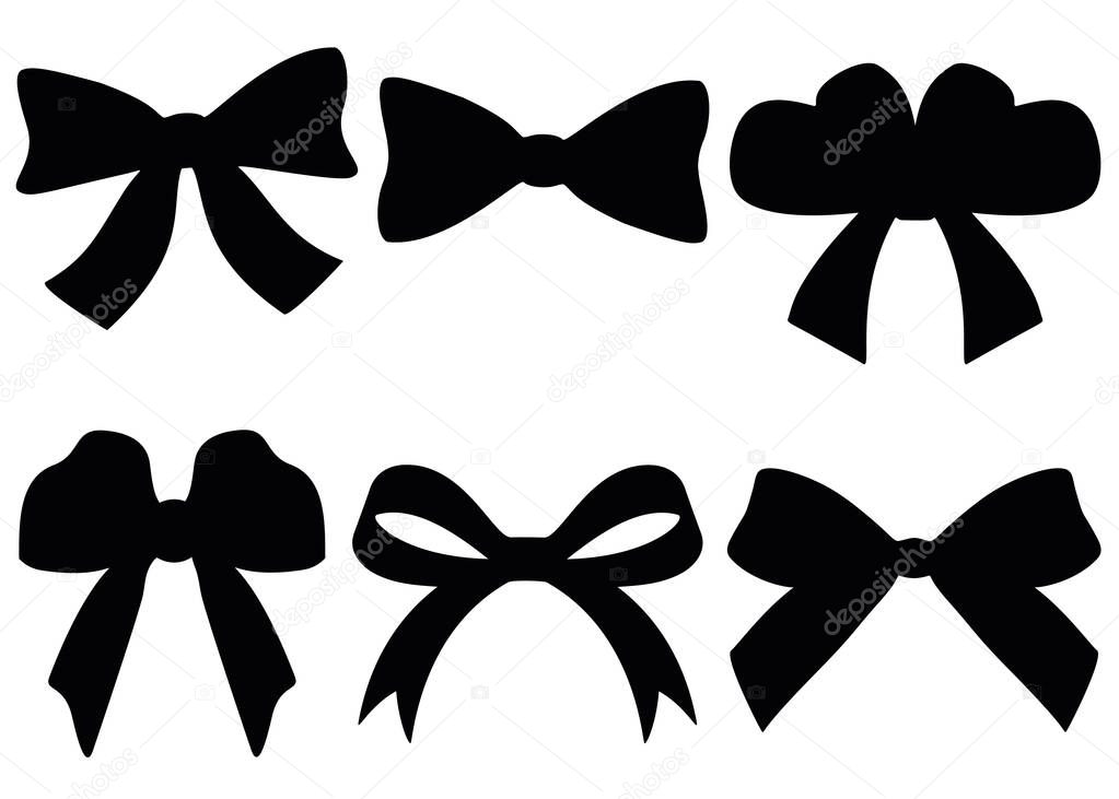 Festive bows in a set.