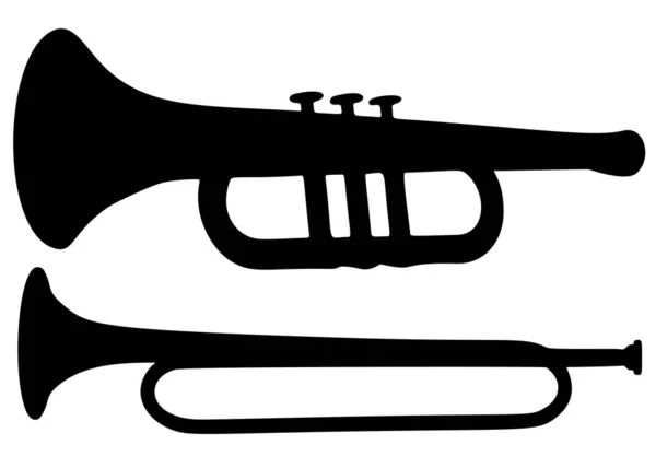 Trombones Para Música Conjunto — Vector de stock