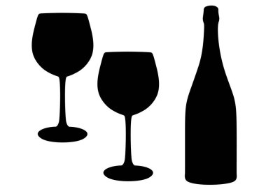 Şenlikli şarap ve bardaklar..