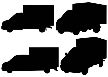 Malların teslimi ve nakliyesi için kamyonlar.