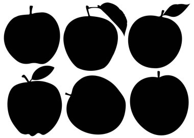 Sette yapraklı ve yapraksız elmalar.