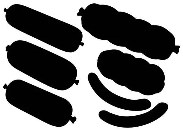 Saucisse Cuite Pour Petit Déjeuner Déjeuner Inclus — Image vectorielle