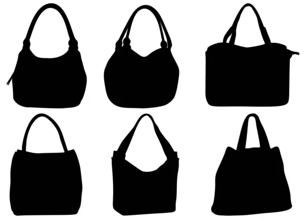 Bolsas Para Mulheres Ombro Set — Vetor de Stock