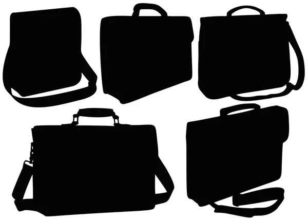 Mens Bags Briefcases Set — Stock Vector