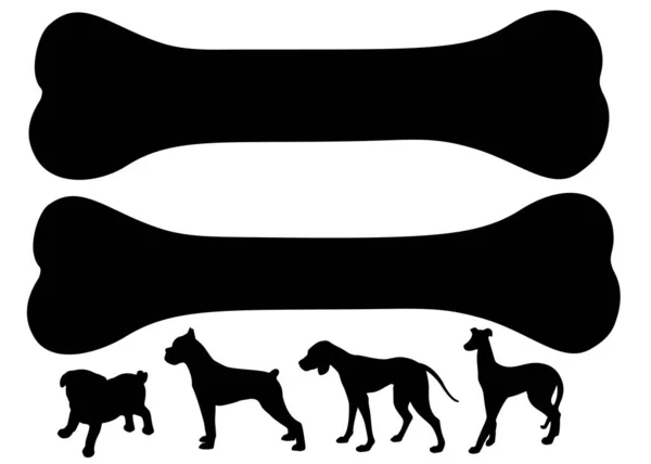 Hondenbotten Set — Stockvector