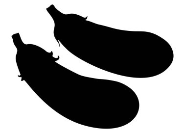 Sette büyük patlıcanlar var. Vektör resmi.