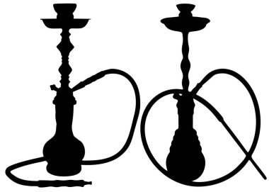 Sette sigara içmek için Hookahlar.