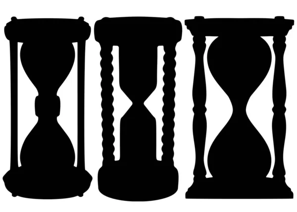 Openwork Beautiful Hourglass Set — Stock Vector