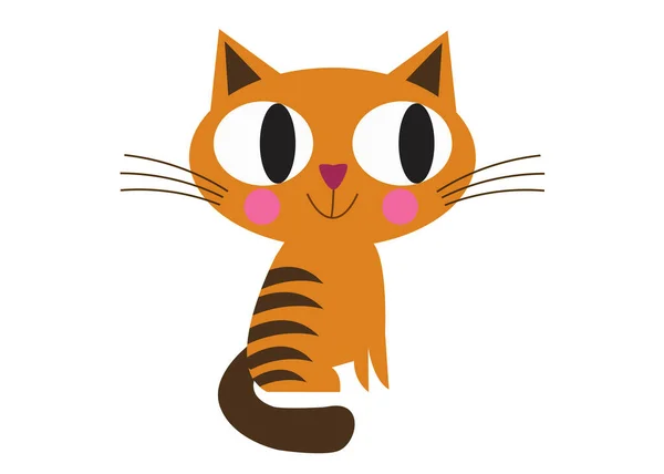 Ginger Cat Cartoon Vector Image — Stock Vector
