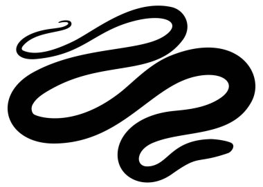 Büyük bir yılan sürünüyor. Vektör resmi.