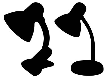 Küçük masa lambaları dahil. Vektör resmi.