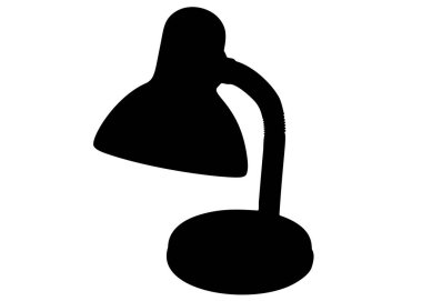 Küçük masa lambası. Vektör resmi.